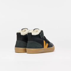 V-10 MID FURED LEATHER BLACK OURO GRAFITE