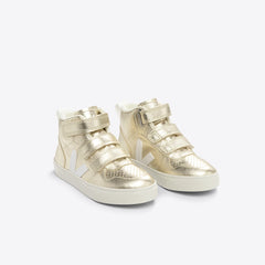 V-10 MID FURED LEATHER PLATINE WHITE