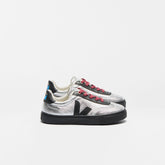 VOLLEY ELASTIC LACES LEATHER VEJA X JELLY MALLOW SILVER