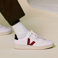 V-12 LEATHER WHITE MARSALA NAUTICO