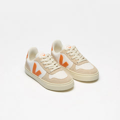 V-10 LEATHER WHITE FURY ALMOND