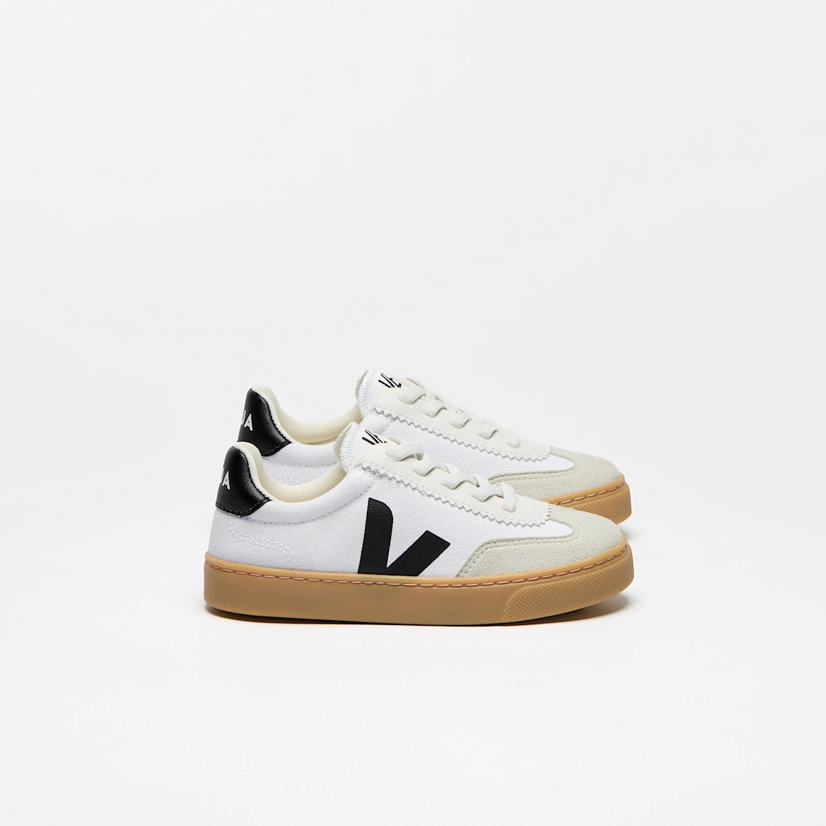 VOLLEY ELASTIC LACES CANVAS WHITE BLACK NATURAL