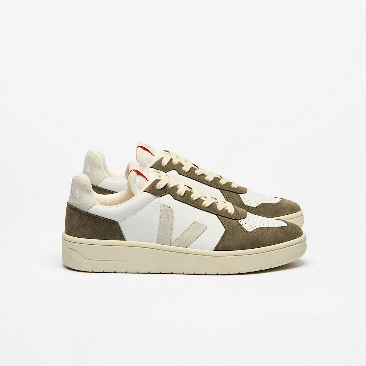 V-82 LEATHER WHITE NATURAL KAKI