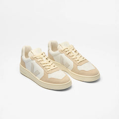 V-82 GRAINED LEATHER WHITE NATURAL ALMOND