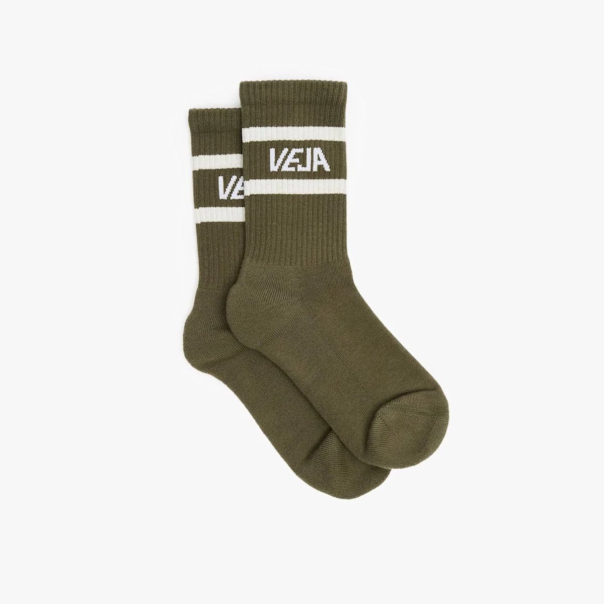 ICONIC SOCKS COTTON OLIVE WHITE