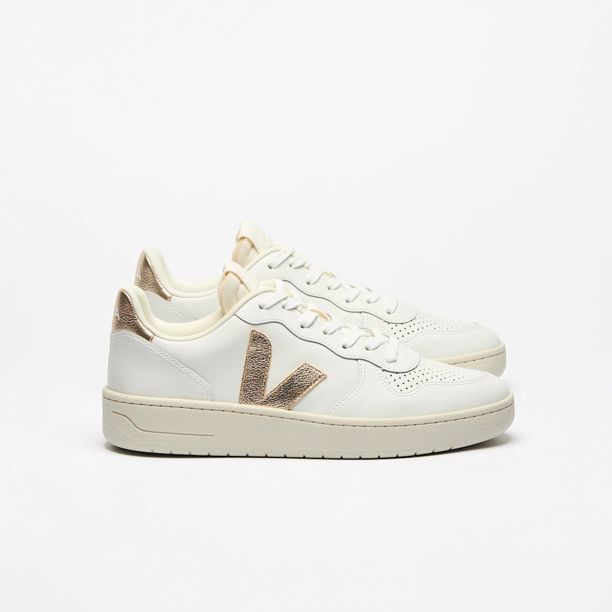 V-10 LEATHER WHITE PLATINE