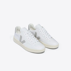 V-12 LEATHER WHITE LIGHT GREY