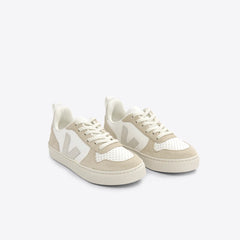V-10 LEATHER WHITE NATURAL ALMOND